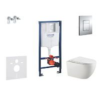 Grohe Rapid SL - Set předstěnové instalace, klozetu Gaia a sedátka softclose, tlačítko Skate Cosmopolitan, chrom SANI11BA1106