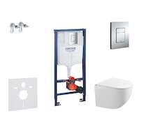 Grohe Rapid SL - Set předstěnové instalace, klozetu Gaia a sedátka softclose, tlačítko Skate Cosmpolitan, chrom SANI11BA1105