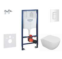 Grohe Rapid SL - Set předstěnové instalace, klozetu Oudee a sedátka softclose, tlačítko Skate Cosmopolitan, alpská bílá SANI11BA