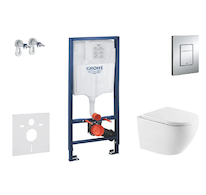 Grohe Rapid SL - Set předstěnové instalace, klozetu Oudee a sedátka softclose, tlačítko Skate Cosmopolitan, chrom SANI11BA1109