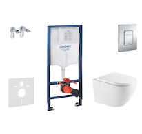 Grohe Rapid SL - Set předstěnové instalace, klozetu Oudee a sedátka softclose, tlačítko Skate Cosmopolitan, chrom SANI11BA1110