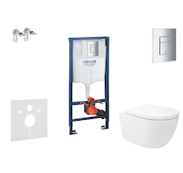 Grohe Rapid SL - Set předstěnové instalace, klozetu Oudee Vortex a sedátka softclose, tlačítko Skate Cosmopolitan, chrom SANI11B
