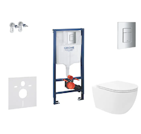 Grohe Rapid SL - Set předstěnové instalace, klozetu Oudee Vortex a sedátka softclose, tlačítko Skate Cosmopolitan, chrom SANI11B