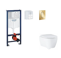 Grohe Rapid SL - Set předstěnové instalace, klozetu, sedátka SoftClose a tlačítka Arena Cosmopolitan S, Cool Sunrise SANI11BB414