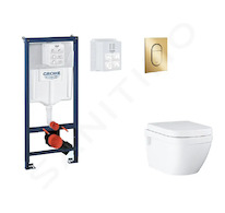 Grohe Rapid SL - Set předstěnové instalace, klozetu, sedátka SoftClose a tlačítka Arena Cosmopolitan S, Cool Sunrise SANI11BB413