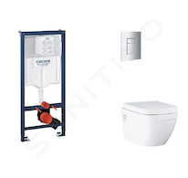 Grohe Rapid SL - Set předstěnové instalace, klozetu, sedátka SoftClose a tlačítka Skate Cosmopolitan, matný chrom SANI11BB2120