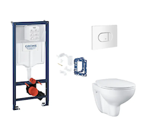 Grohe Rapid SL - Set předstěnové instalace, klozetu, sedátka SoftClose, tlačítka Arena Cosmopolitan a sady pro vhazování tablet,