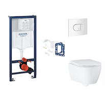 Grohe Rapid SL - Set předstěnové instalace, klozetu, sedátka SoftClose, tlačítka Arena Cosmopolitan a sady pro vhazování tablet,