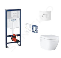 Grohe Rapid SL - Set předstěnové instalace, klozetu, sedátka SoftClose, tlačítka Arena Cosmopolitan a sady pro vhazování tablet,