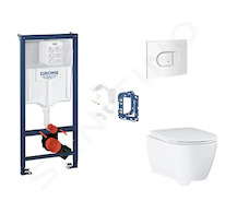 Grohe Rapid SL - Set předstěnové instalace, klozetu, sedátka SoftClose, tlačítka Arena Cosmopolitan a sady pro vhazování tablet,