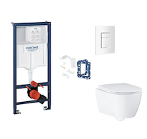 Grohe Rapid SL - Set předstěnové instalace, klozetu, sedátka SoftClose, tlačítka Skate Cosmopolitan a sady pro vhazování tablet,