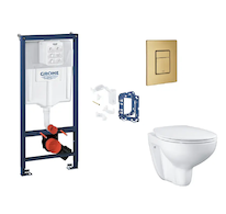 Grohe Rapid SL - Set předstěnové instalace, klozetu, sedátka SoftClose, tlačítka Skate Cosmopolitan a sady pro vhazování tablet,