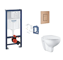 Grohe Rapid SL - Set předstěnové instalace, klozetu, sedátka SoftClose, tlačítka Skate Cosmopolitan a sady pro vhazování tablet,