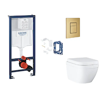 Grohe Rapid SL - Set předstěnové instalace, klozetu, sedátka SoftClose, tlačítka Skate Cosmopolitan a sady pro vhazování tablet,
