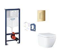 Grohe Rapid SL - Set předstěnové instalace, klozetu, sedátka SoftClose, tlačítka Skate Cosmopolitan a sady pro vhazování tablet,