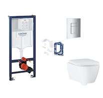 Grohe Rapid SL - Set předstěnové instalace, klozetu, sedátka SoftClose, tlačítka Skate Cosmopolitan a sady pro vhazování tablet,