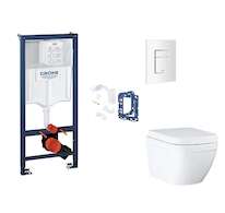 Grohe Rapid SL - Set předstěnové instalace, klozetu, sedátka SoftClose, tlačítka Skate Cosmopolitan a sady pro vhazování tablet,