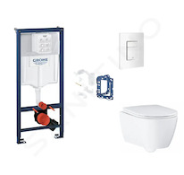 Grohe Rapid SL - Set předstěnové instalace, klozetu, sedátka SoftClose, tlačítka Skate Cosmopolitan a sady pro vhazování tablet,