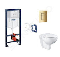 Grohe Rapid SL - Set předstěnové instalace, klozetu, sedátka SoftClose, tlačítka Skate Cosmopolitan a sady pro vhazování tablet,
