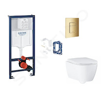 Grohe Rapid SL - Set předstěnové instalace, klozetu, sedátka SoftClose, tlačítka Skate Cosmopolitan a sady pro vhazování tablet,