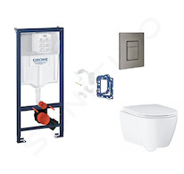 Grohe Rapid SL - Set předstěnové instalace, klozetu, sedátka SoftClose, tlačítka Skate Cosmopolitan a sady pro vhazování tablet,