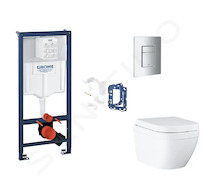 Grohe Rapid SL - Set předstěnové instalace, klozetu, sedátka SoftClose, tlačítka Skate Cosmopolitan a sady pro vhazování tablet,
