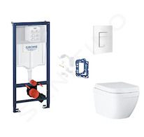Grohe Rapid SL - Set předstěnové instalace, klozetu, sedátka SoftClose, tlačítka Skate Cosmopolitan a sady pro vhazování tablet,