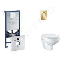 Grohe Rapid SLX - Set předstěnové instalace, klozetu, sedátka SoftClose a tlačítka Arena Cosmopolitan S, Cool Sunrise SANI11BB41