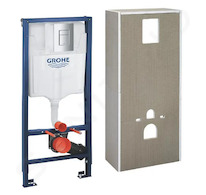 Grohe Solido+ - Předstěnová instalace pro závěsné WC, ovládací tlačítko Even, chrom 36528000