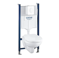 Grohe Solido - Sada pro závěsné WC + klozet a sedátko softclose, tlačítko Skate Air, bílá 39117000