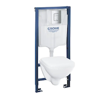 Grohe Solido - Set předstěnové instalace, klozetu a sedátka softclose, tlačítko Even, chrom 39467000