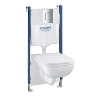 Grohe Solido - Set předstěnové instalace, klozetu Edge Ceramic a sedátka softclose, tlačítko Even, chrom 39816000