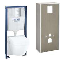Grohe Solido+ - Set předstěnové instalace, klozetu, sedátka Softclose a tlačítka Arena Cosmopolitan, chrom 36533000