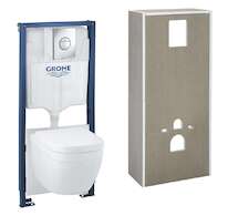 Grohe Solido+ - Set předstěnové instalace, klozetu, sedátka Softclose a tlačítka Sail, chrom 36534000