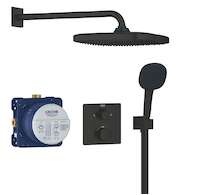 Grohe  - Sprchový set s termostatem pod omítku, s tělesem, 25x25 cm, 2 proudy, matná černá 348822430