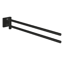 Grohe Start Cube - Dvojitý držák ručníků, délka 44 cm, matná černá 409762430