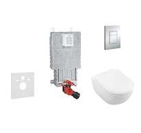 Grohe Uniset - Set předstěnové instalace, klozetu a sedátka Subway 2.0, DirectFlush, SoftClose, CeramicPlus a tlačítka Skate Cos