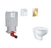 Grohe Uniset - Set předstěnové instalace, klozetu, sedátka SoftClose a tlačítka Arena Cosmopolitan S, Cool Sunrise SANI15BB4105
