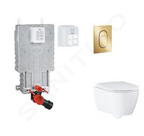 Grohe Uniset - Set předstěnové instalace, klozetu, sedátka SoftClose a tlačítka Arena Cosmopolitan S, Cool Sunrise SANI15BB4120