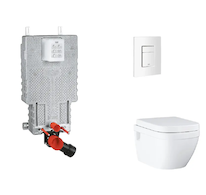 Grohe Uniset - Set předstěnové instalace, klozetu, sedátka SoftClose a tlačítka Skate Cosmopolitan, alpská bílá SANI15BB3109