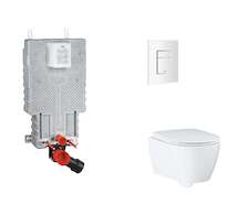Grohe Uniset - Set předstěnové instalace, klozetu, sedátka SoftClose a tlačítka Skate Cosmopolitan, alpská bílá SANI15BB3113