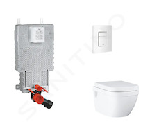 Grohe Uniset - Set předstěnové instalace, klozetu, sedátka SoftClose a tlačítka Skate Cosmopolitan, alpská bílá SANI15BB3109