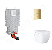 Grohe Uniset - Set předstěnové instalace, klozetu, sedátka SoftClose a tlačítka Skate Cosmopolitan, Cool Sunrise SANI15BB4112