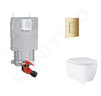 Grohe Uniset - Set předstěnové instalace, klozetu, sedátka SoftClose a tlačítka Skate Cosmopolitan, Cool Sunrise SANI15BB4117