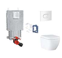 Grohe Uniset - Set předstěnové instalace, klozetu, sedátka SoftClose, tlačítka Arena Cosmopolitan a sady pro vhazování tablet, T