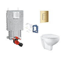 Grohe Uniset - Set předstěnové instalace, klozetu, sedátka SoftClose, tlačítka Skate Cosmopolitan a sady pro vhazování tablet, C