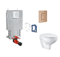 Grohe Uniset - Set předstěnové instalace, klozetu, sedátka SoftClose, tlačítka Skate Cosmopolitan a sady pro vhazování tablet, k