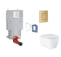 Grohe Uniset - Set předstěnové instalace, klozetu, sedátka SoftClose, tlačítka Skate Cosmopolitan a sady pro vhazování tablet, k