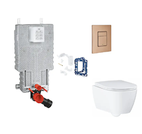 Grohe Uniset - Set předstěnové instalace, klozetu, sedátka SoftClose, tlačítka Skate Cosmopolitan a sady pro vhazování tablet, k