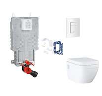 Grohe Uniset - Set předstěnové instalace, klozetu, sedátka SoftClose, tlačítka Skate Cosmopolitan a sady pro vhazování tablet, a